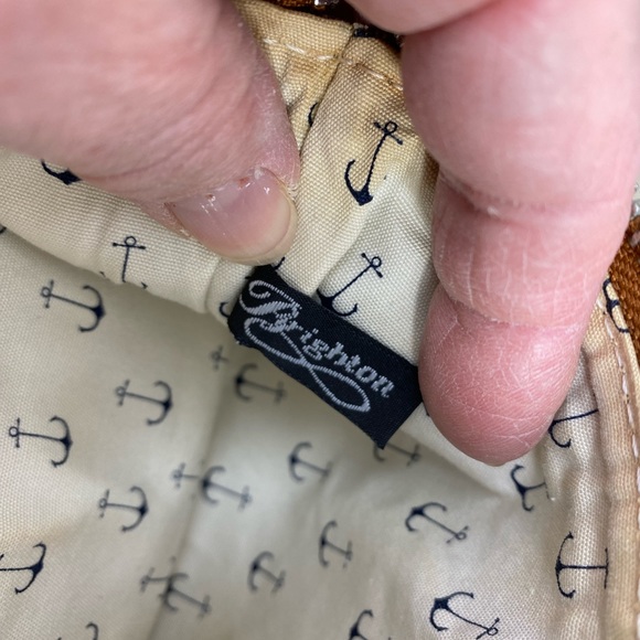 BRIGHTON BLUE/WHITE NAUTICAL STRIPE ZIP POUCH - Picture 7 of 9